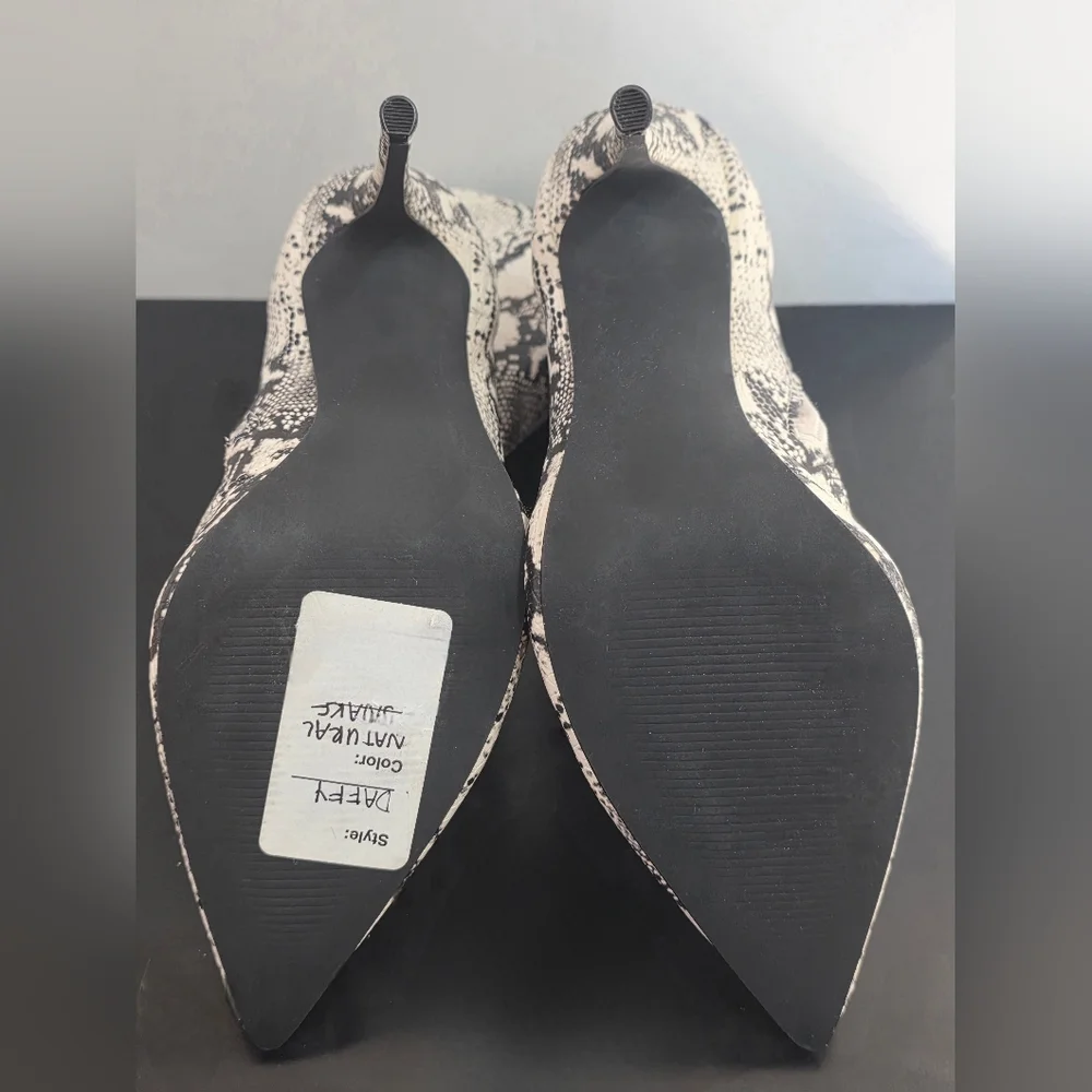 BRAND NEW Steve Madden Daffy Snakeskin Ankle Boots Stiletto Heel Pointed Toe 6.5 - Picture 12 of 16